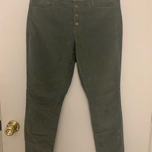 High Rise Corduroy Skinny Jeans
